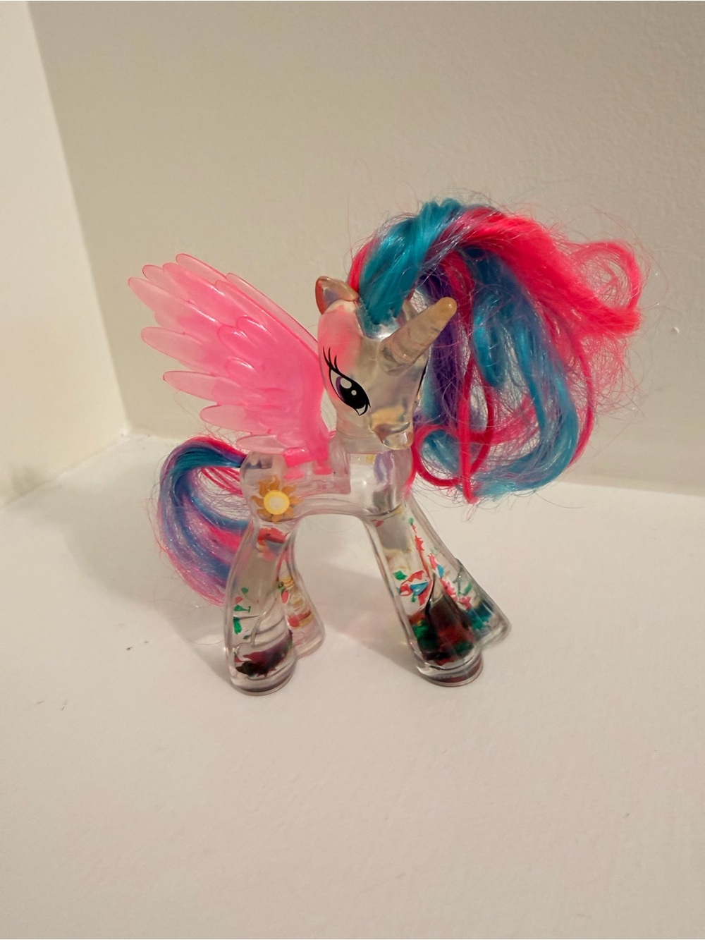 My Little Pony G4 Water Cuties Princess Celestia Rainbow Shimmer Glitter Hasbro